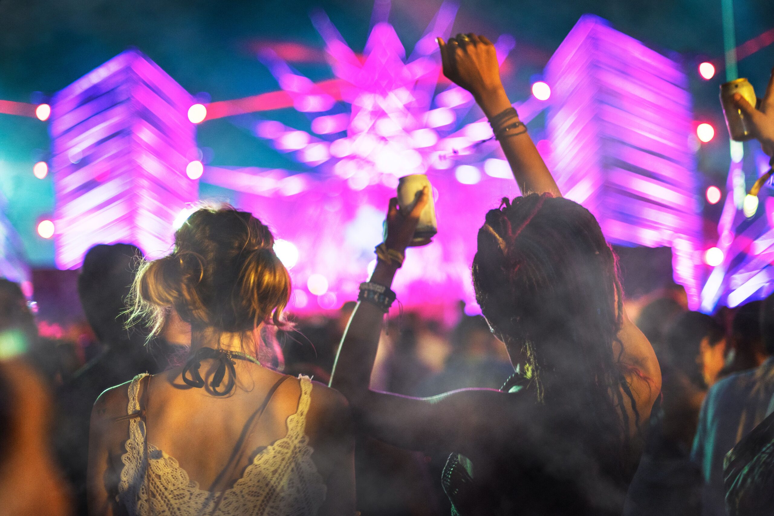 back view of 2 women on festival in dubai from top festival organizers always planning magic events