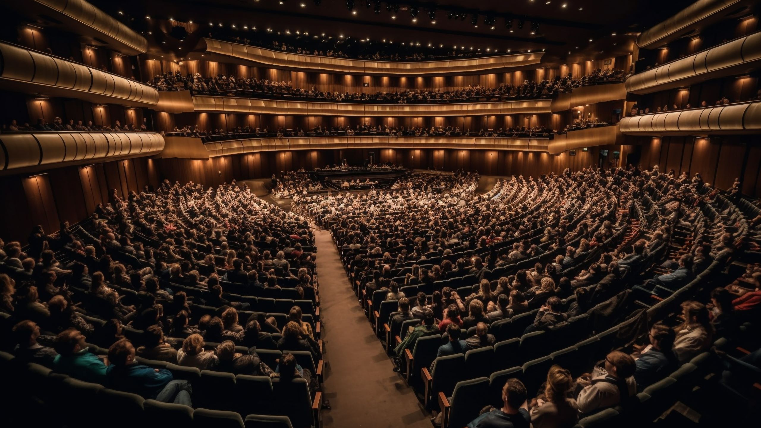 Dubai Opera performance with elegant stage lighting and audience Opera Season performance cultural artistic shows