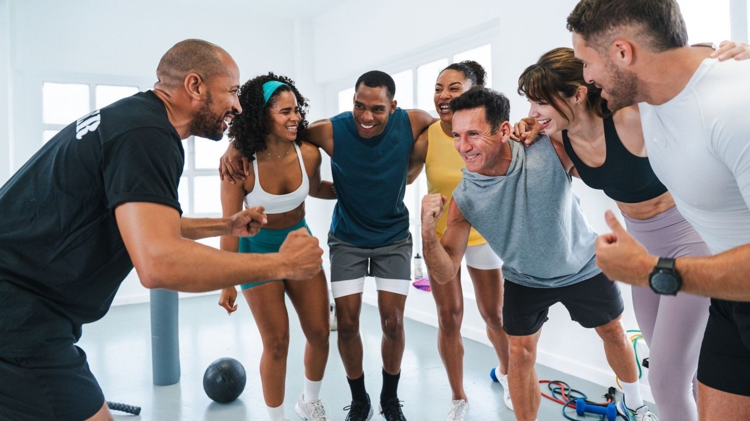 Group fitness workout at Dubai community event fitness challenge wellness active community health