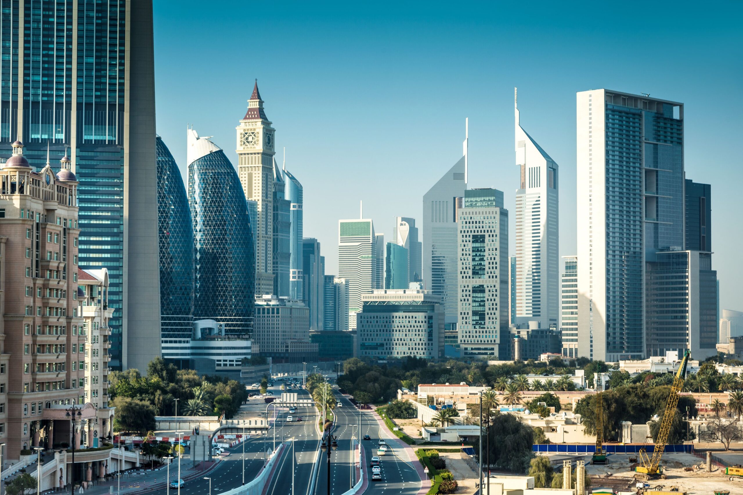 _Dubai freezone business district with modern office towers and startup workspace environment in 2026