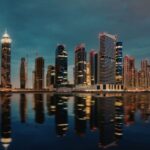 Dubai skyline modern business district skyscrapers economy