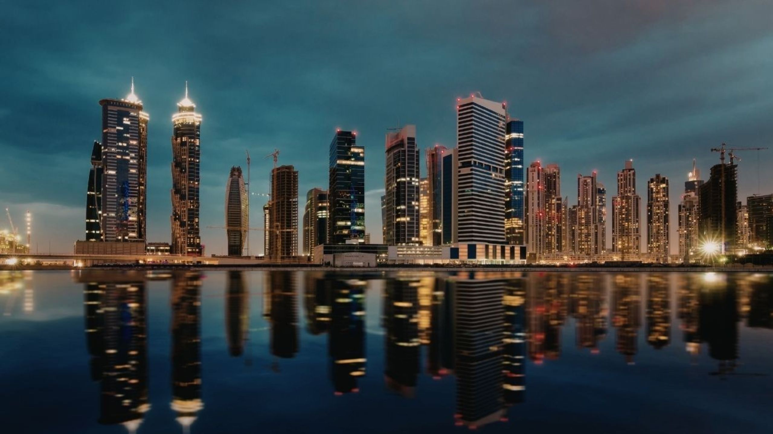 Dubai skyline modern business district skyscrapers economy